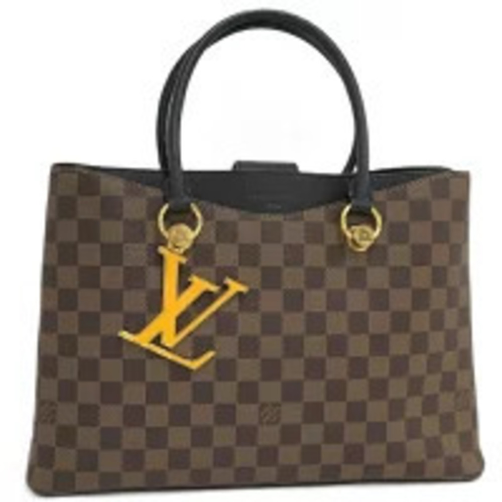 LOUIS VUITTON Riverside Tote Bag Damier Ebene Brown